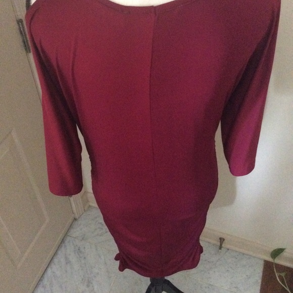 YOINS BURGUNDY DRESS - Picture 5 of 7